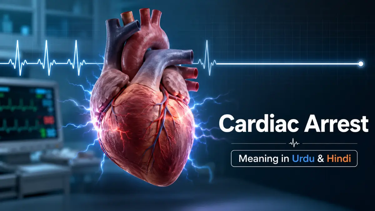 Cardiac arrest meaning in Urdu
