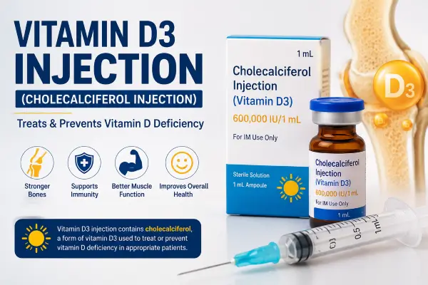 Vitamin D3 injection (cholecalciferol) for vitamin D deficiency